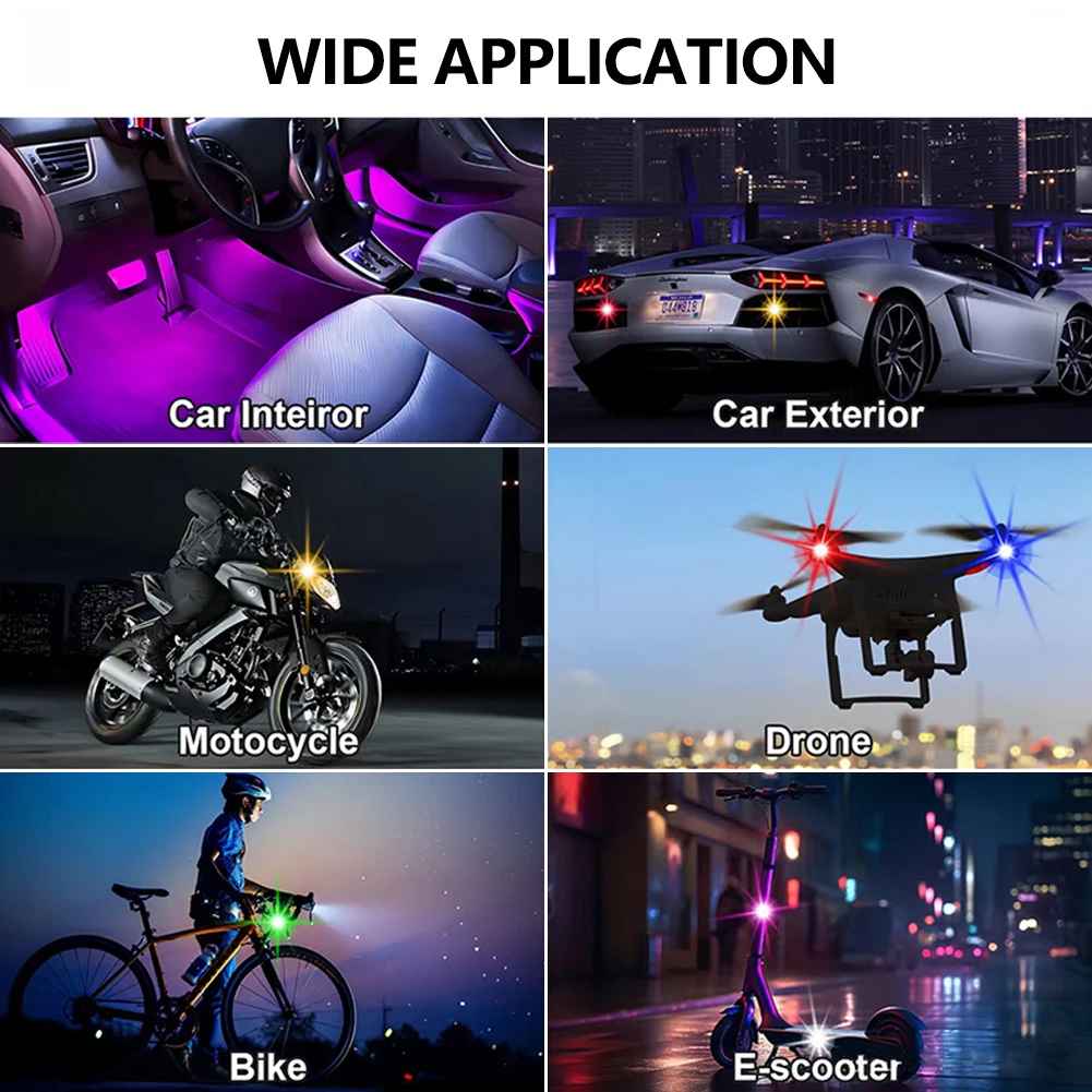 1-8 個 USB 充電式防水車オートバイドローン警告灯ワイ - Drone Lidar のレビューと価格