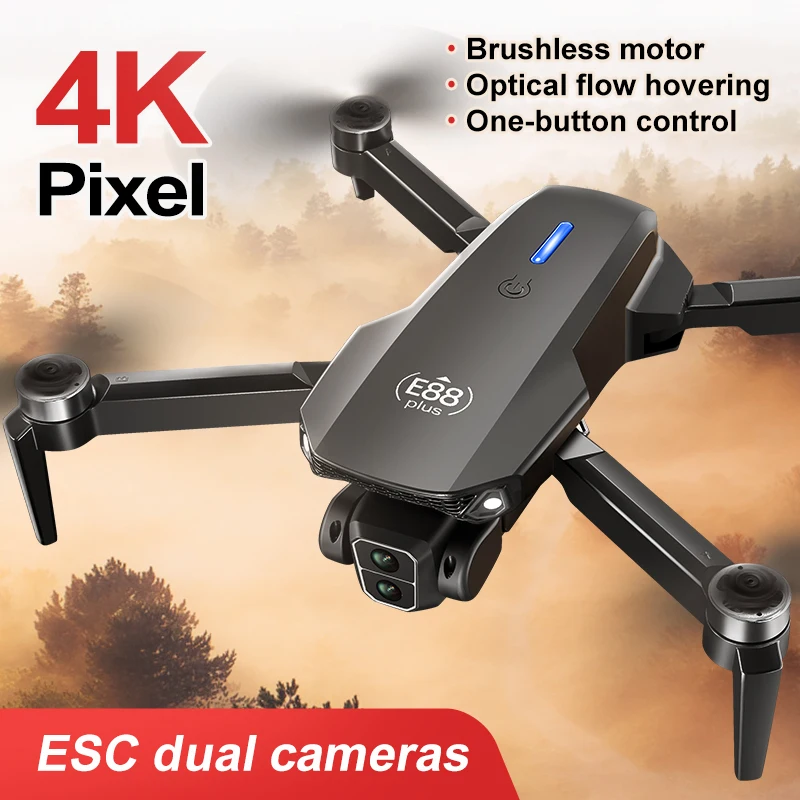 新型E88 Plusクアッドコプタードローン：90 °    - Drone Lidar のレビューと価格